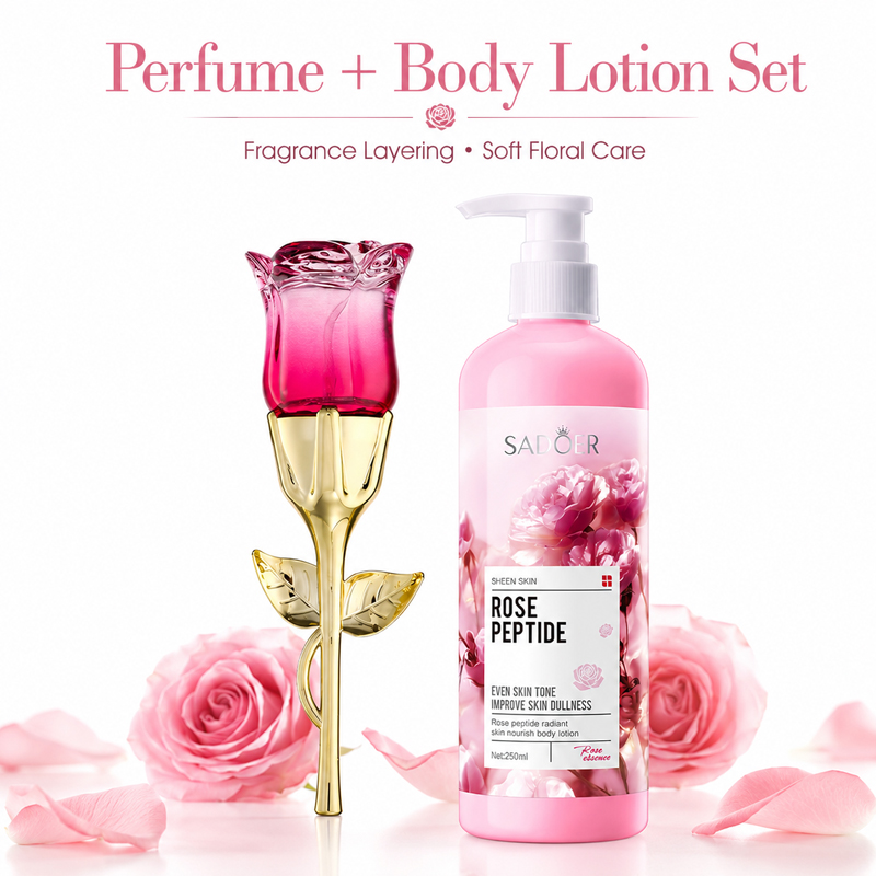 Perfume Fragrance Body Lotion - Conjunto de Perfume e Loção Corporal