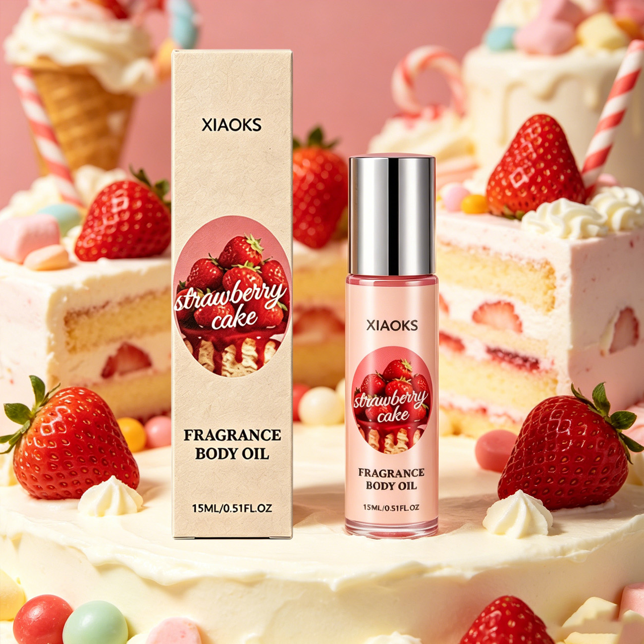 Perfume Fragrance Enhancer - 1 Frasco de Perfume Roll-On Doce