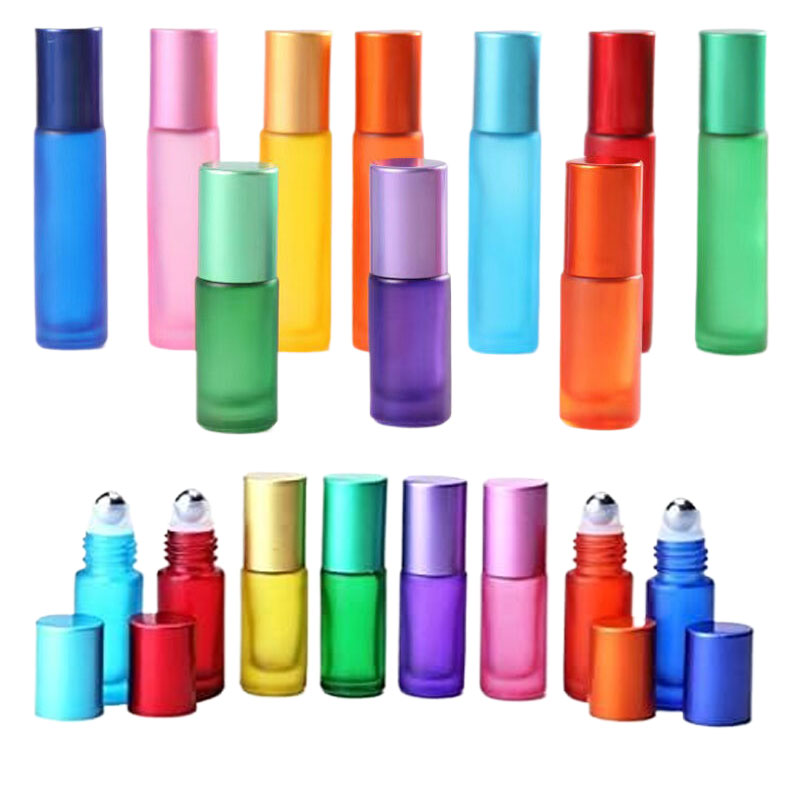 Attar Oil Roll On - Frascos portáteis de vidro fosco para