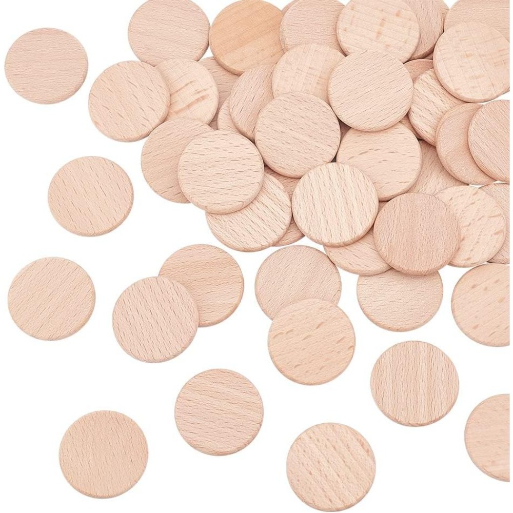 Oud Wood Chip - 50 Peças de Discos de Madeira