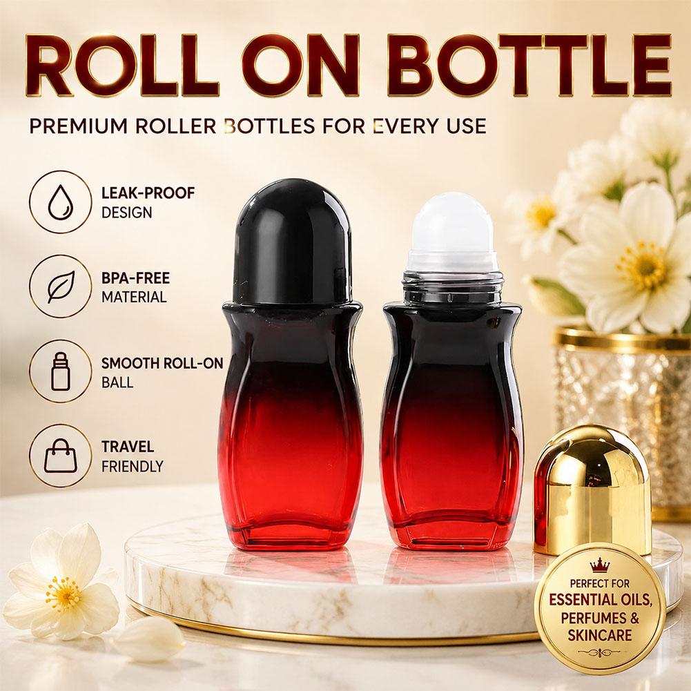 Attar Oil Roll On - Frasco Roll-On de Vidro Grosso Aprimorado,