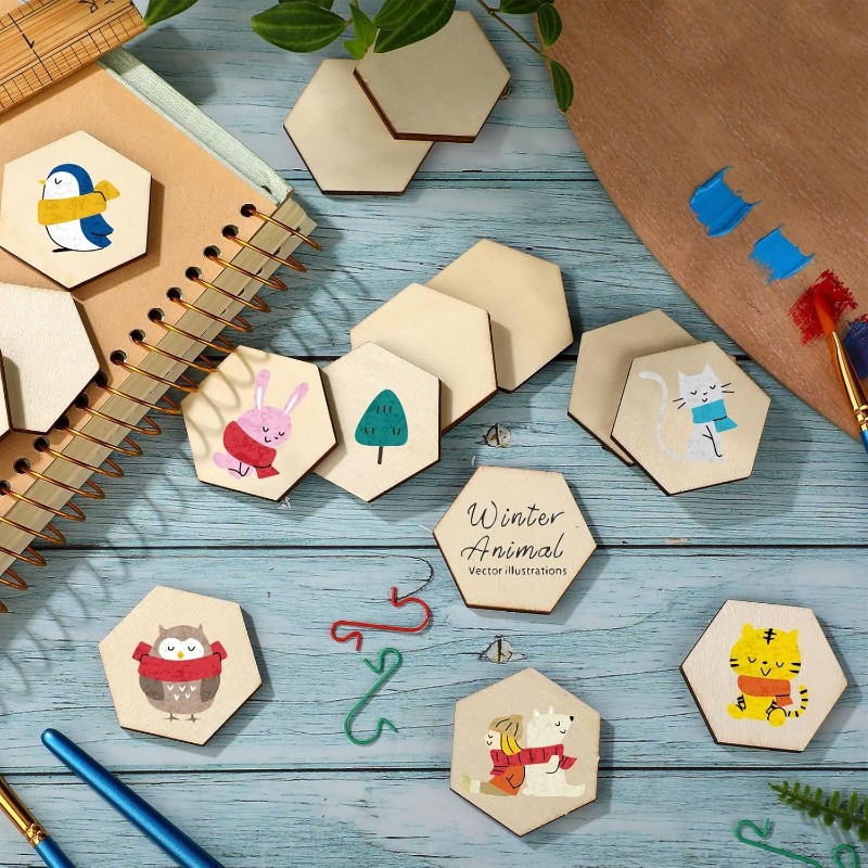 50 peças 4cm peças hexagonais  - Oud Wood Chip avaliação e preço