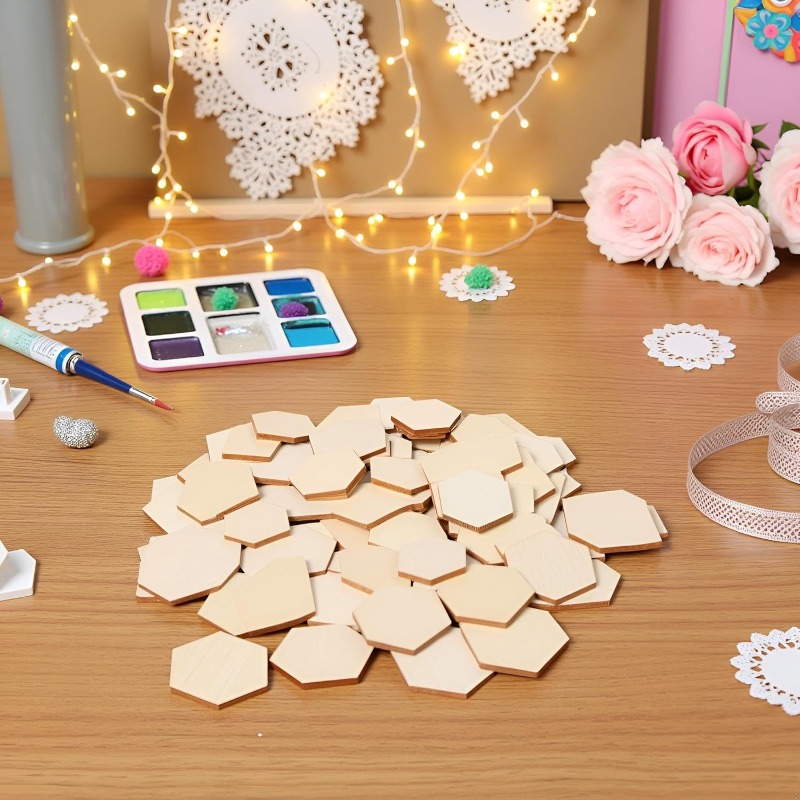 50 peças 4cm peças hexagonais  - Oud Wood Chip avaliação e preço