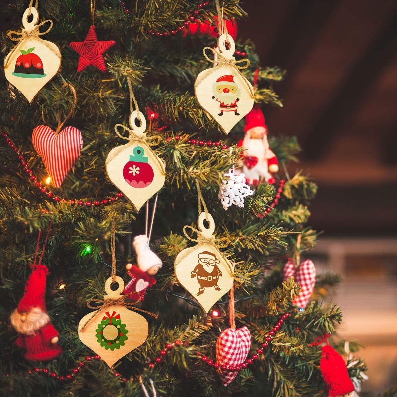 10 Peças de Enfeites de Natal  - Oud Wood Chip avaliação e preço